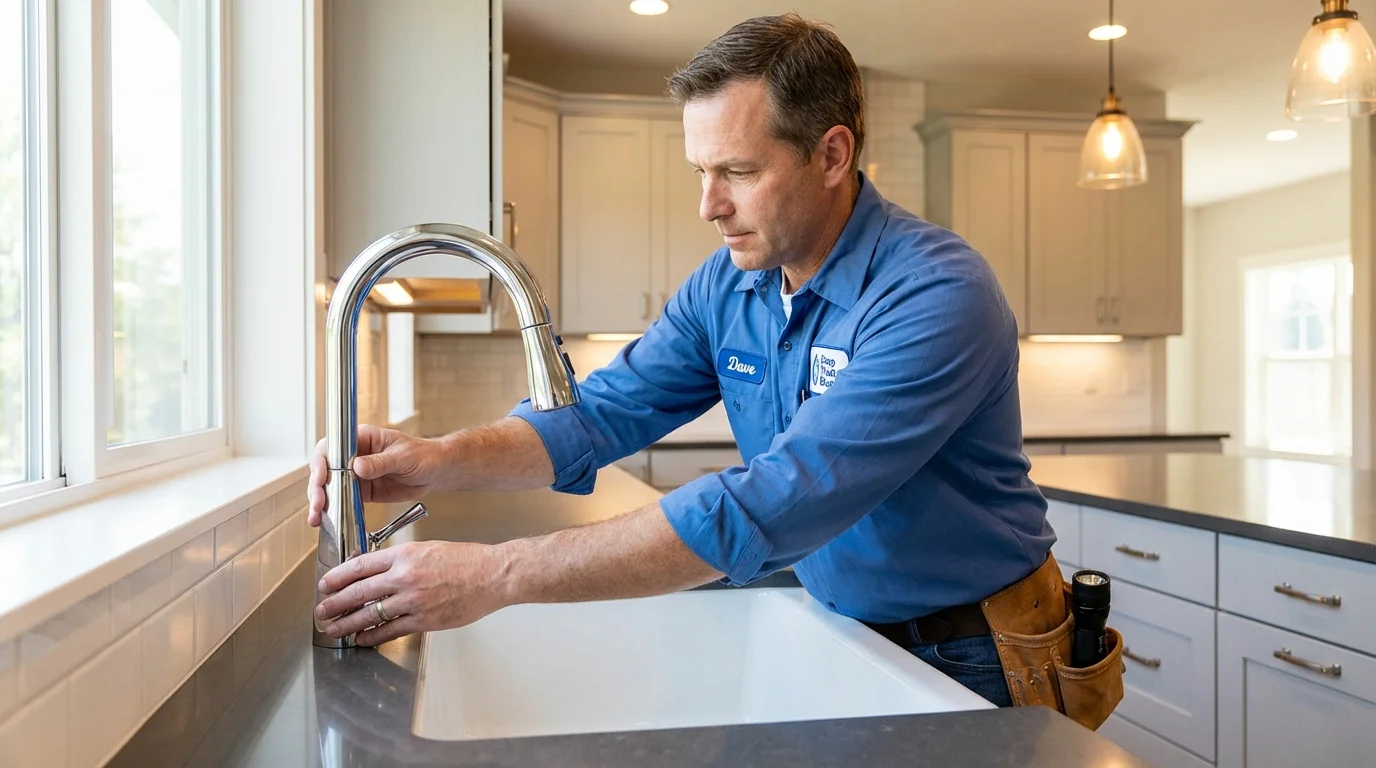 Kitchen faucet installation by Johns Plumbing LLC in Elmore